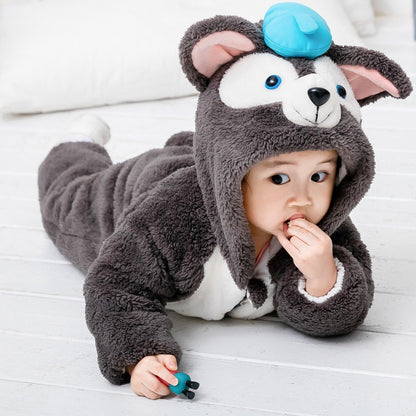 Thickened Newborn One-Piece Cozy Daffy Bear Design