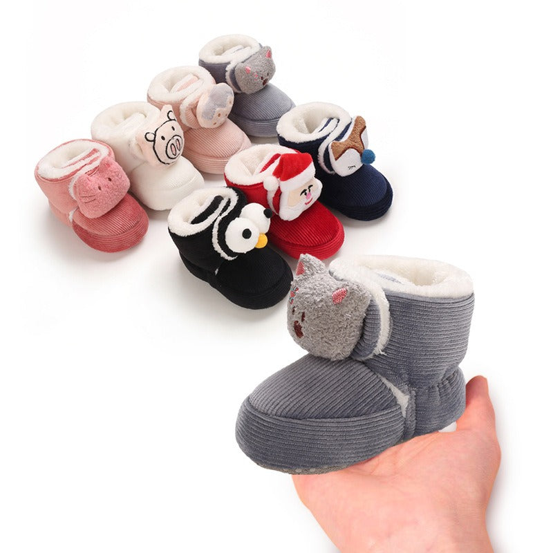 Cute Cartoon Soft Sole Walking Cotton Shoes