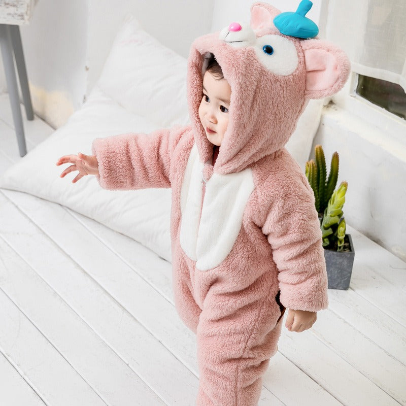 Thickened Newborn One-Piece Cozy Daffy Bear Design