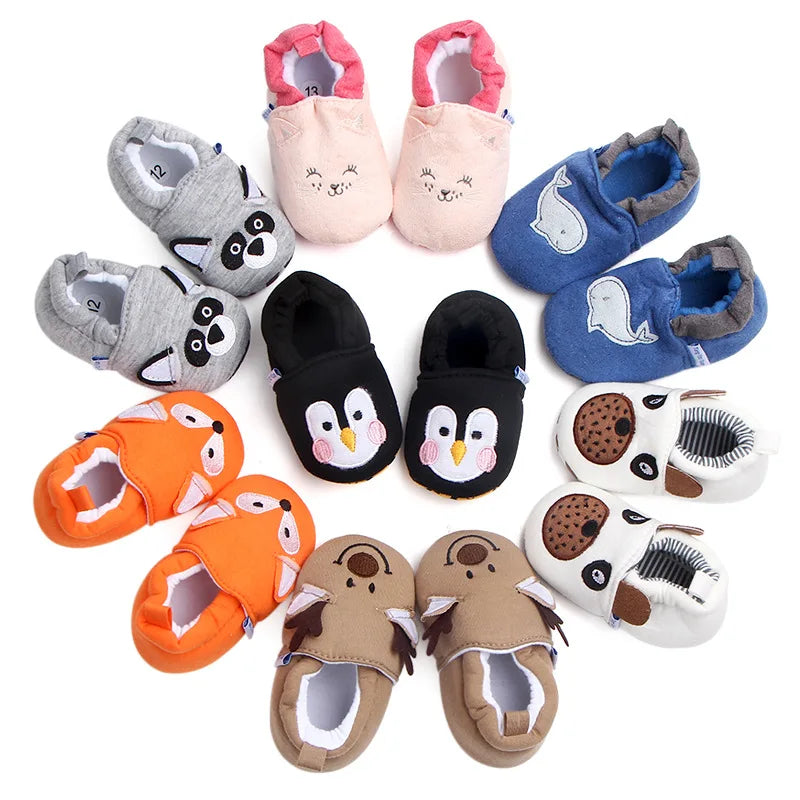 Winter Cartoon Fox Cotton Baby Shoes