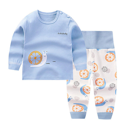 New Baby Boy Cotton Long Sleeved Tshirt + Pants