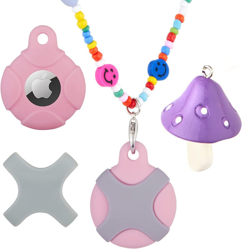 Airtag Necklace Kids - Airtag for Kids, Secure Discreet Airtag Holder for Kids & Adults, Adjustable Air Tag Necklace with Cute Pendant