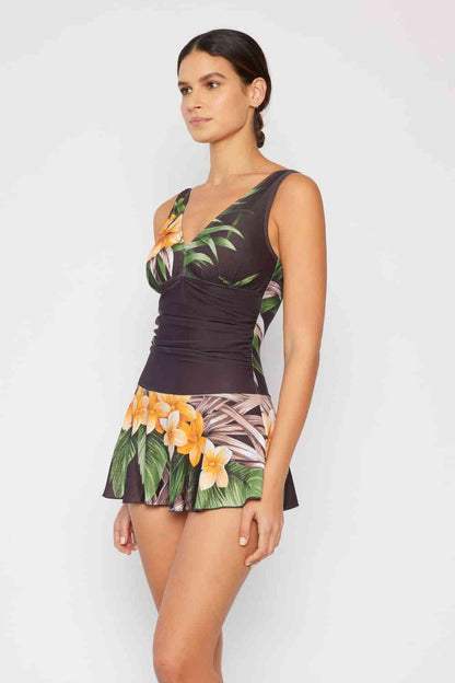 Marina West Swim Dress Aloha Brown - Full Size Clear Waters Swim Dress