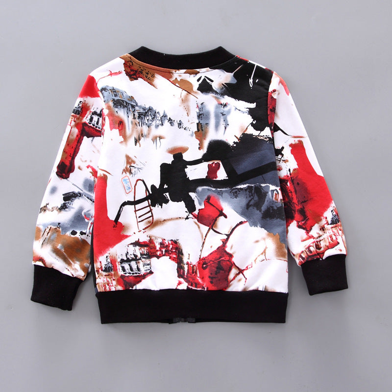 3pcs/set Baby Boy Boy Hooded Coat+T Shirt+Pant Tracksuit