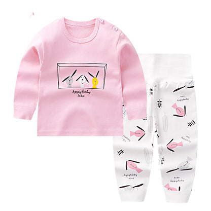 New Baby Boy Cotton Long Sleeved Tshirt + Pants