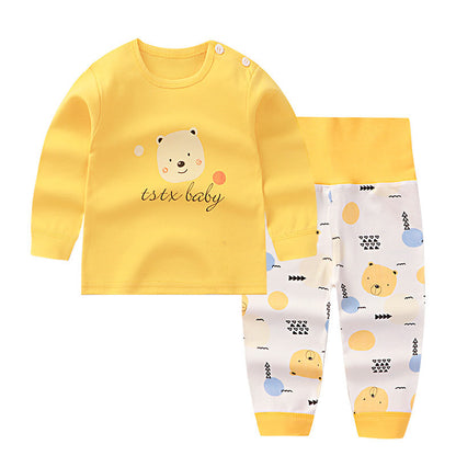 New Baby Boy Cotton Long Sleeved Tshirt + Pants