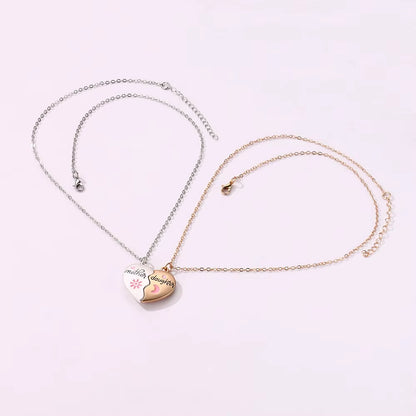 2Pcs/Set Mother and Daughter Parent Child Magnet Necklace for Children Birthday Party Gifts Jewelry Set